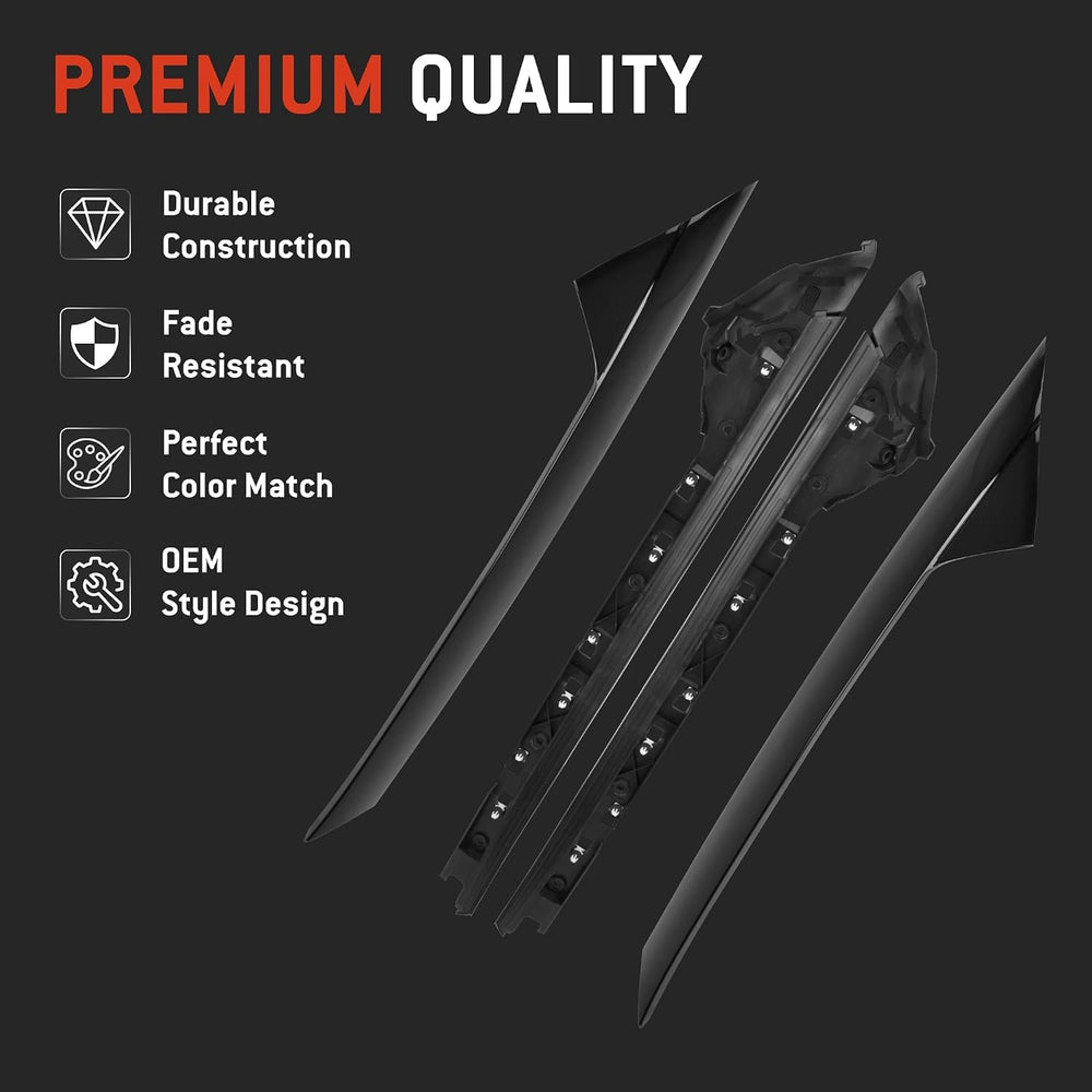 HYR A-Pillar Windshield Trim Molding Set Fit for Ford Explorer 2011-2019, Dri...