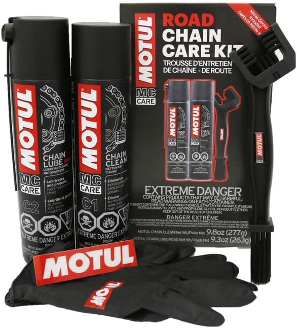 Motul Motorcycle Chain Care Bundle – C5 Chain Paste + C1 Chain Cleaner & ...