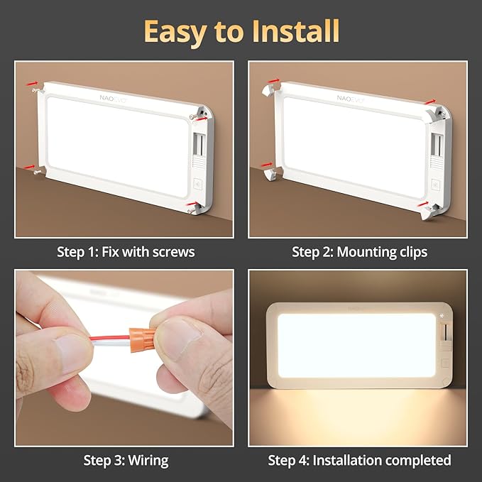 NAOEVO RV Lights Interior 2070LX, 1500LM RV LED Lights Interior 12V, Camper (...