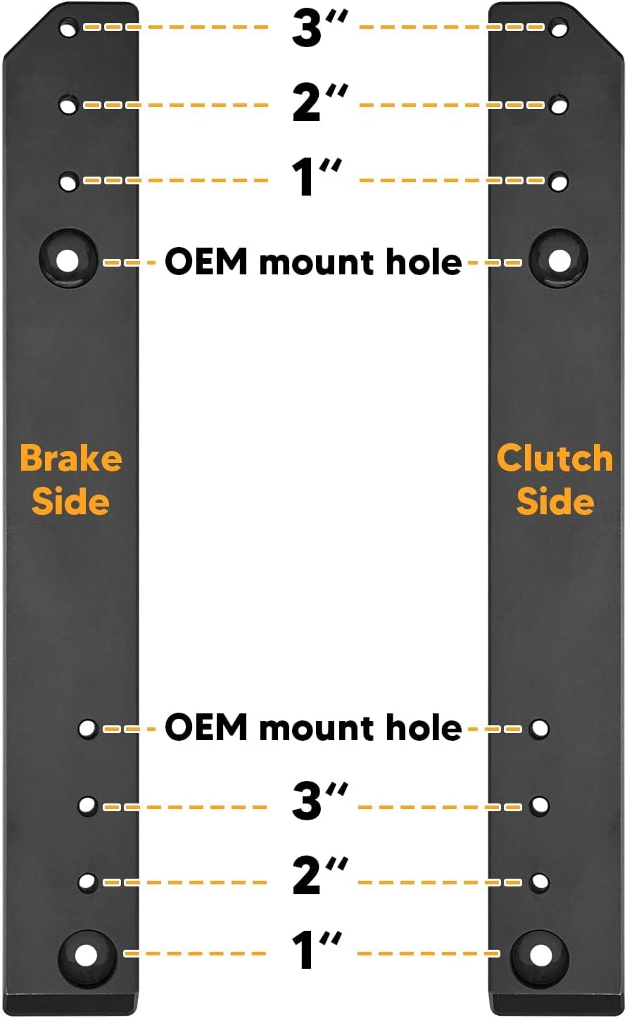 Dasen 1-3" Adjustable Rear Tour Pack Relocator Mount Plate Kit Compatibl...