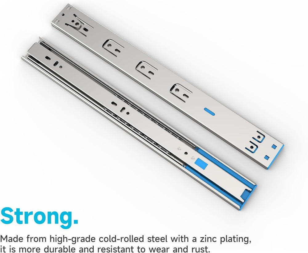 18 Inch 10 Pairs Soft Close Drawer Slides Full Extension Side Mount