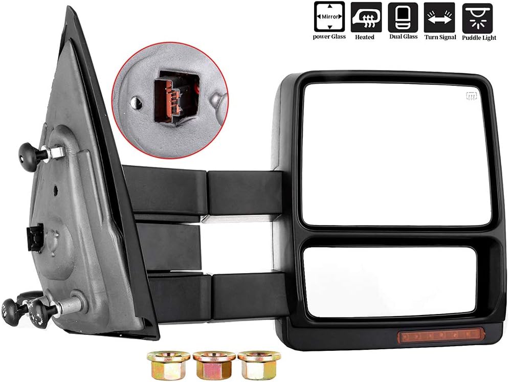 Passenger Side Heated Towing Mirrors Fits 2007-2014 for Ford for F-150 Pickup...