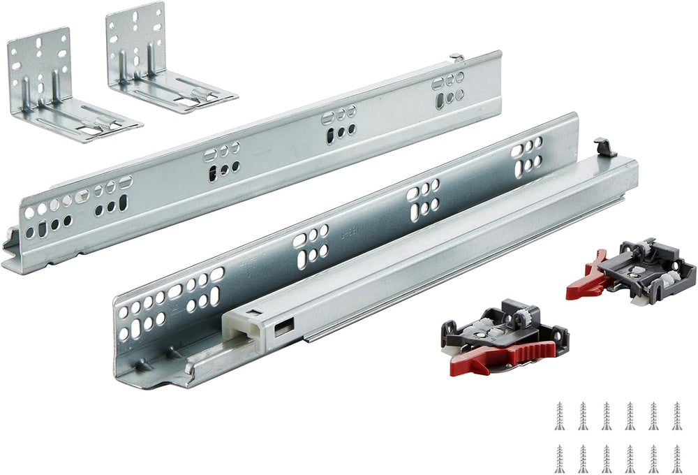 VEVOR Bottom Mount Drawer Slides 6 Pairs 15 Inch, Heavy Duty Ball Bearing Sof...