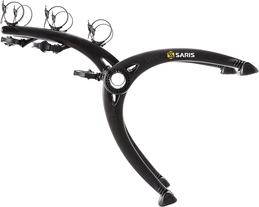 Saris Bones Car Trunk Bicycle Rack Carrier, Mounts 3 Bikes, Anti-Sway Straps