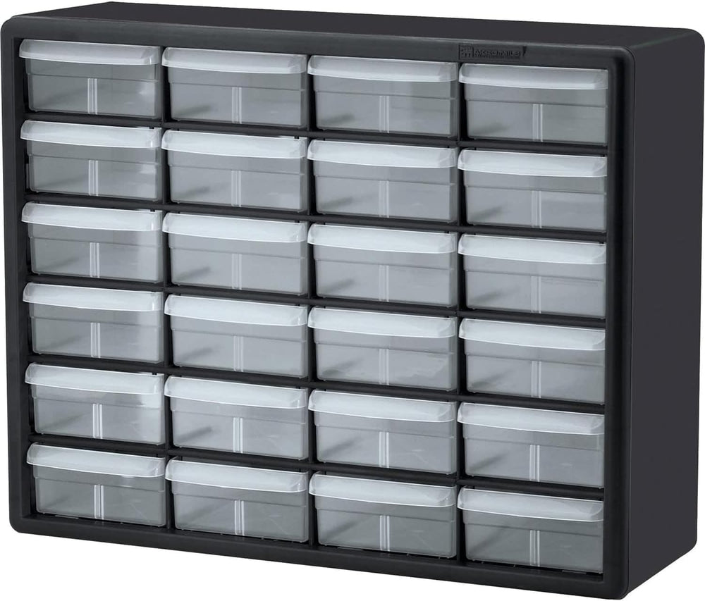 Akro-Mils 24-Drawer Plastic Storage Cabinet, 20" W x 6" D x 16"...