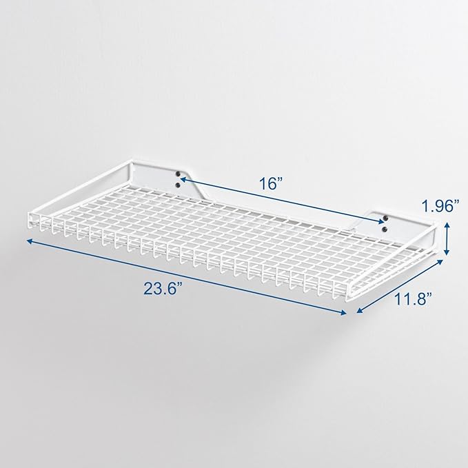 Wallmaster Heavy Duty Garage Wall Shelving 2 Pack 23.6"x11.8" Metal...