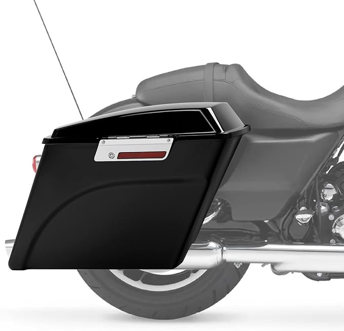 XFMT Motorcycle Stretched Saddlebags 5" Extended Hard Saddle Bags