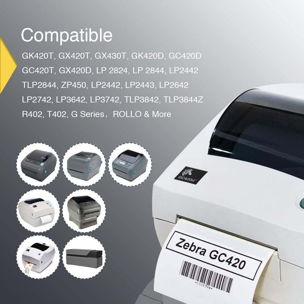 BETCKEY - 4" x 3" (102 mm x 76 mm) Thermal Labels, [10 Roll/5000 La...