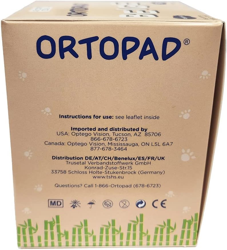 Ortopad® Adhesive Eye Patches, Beige 100 Patches + Stickers, Reg Size 4+ yr