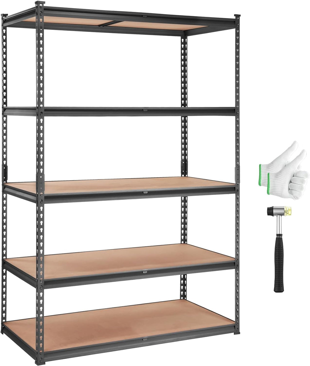 VEVOR Storage Shelving Unit, 5-Tier Adjustable Storage Shelves, Metal Shelves