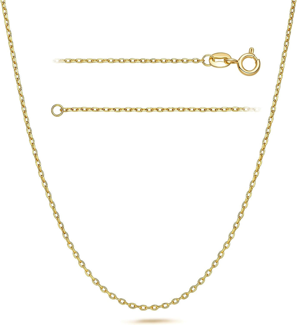 MONA MILANI 14K Gold Chain for Women Cable Chain Gold Necklace for Women