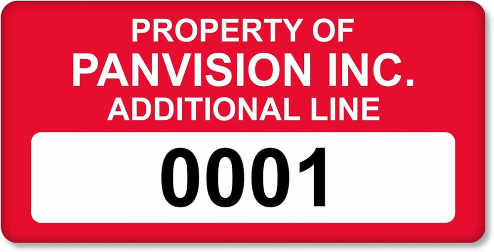 "Custom Asset Labels with Sequential Numbering" | 0.75" x 1.5&...