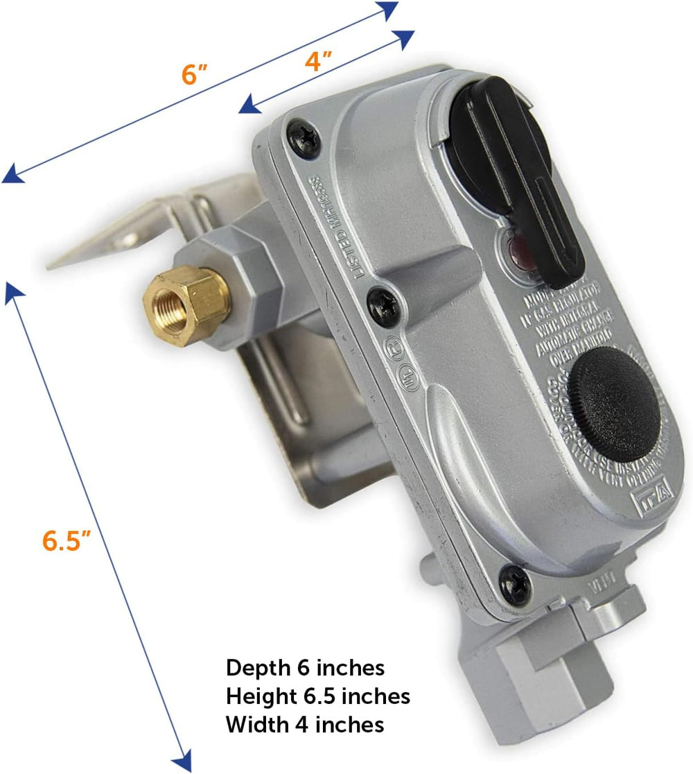 Flame King (KT12ACR-2) 2-Stage Auto Changeover LP Propane Gas Regulator With ...