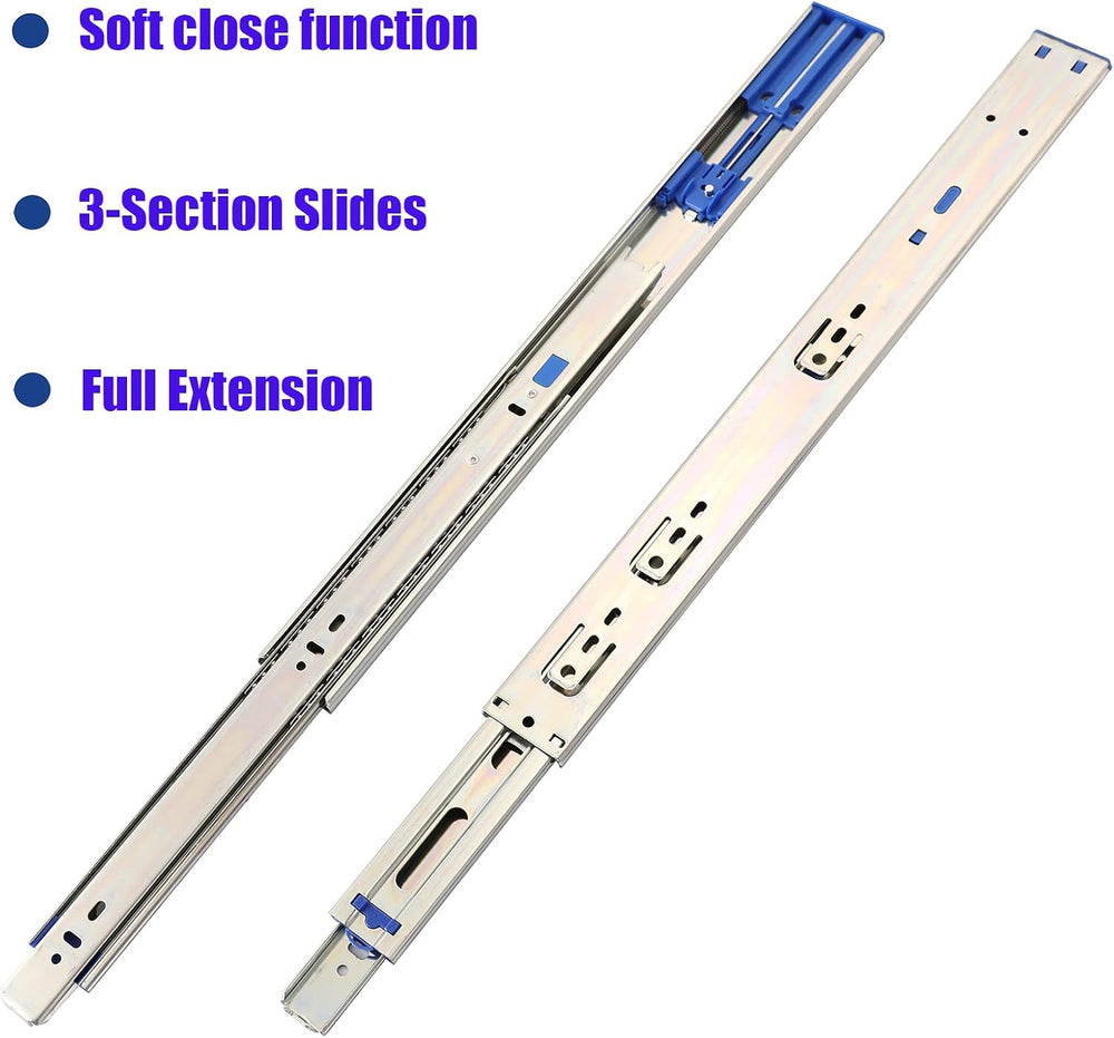 Soft Close Drawer Slides 10 Pair of 20 Inch Full Extension