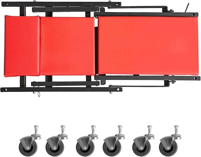 TCE 36" Rolling Foldable Automotive Creeper, 2-in-1 Garage Shop Creeper
