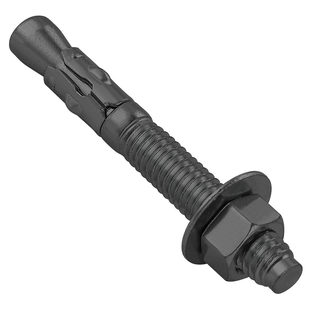 Wensilon 100Pcs 5/16x3 Inch Standard Fasteners for Heavy-Duty Black Wedge Anc...
