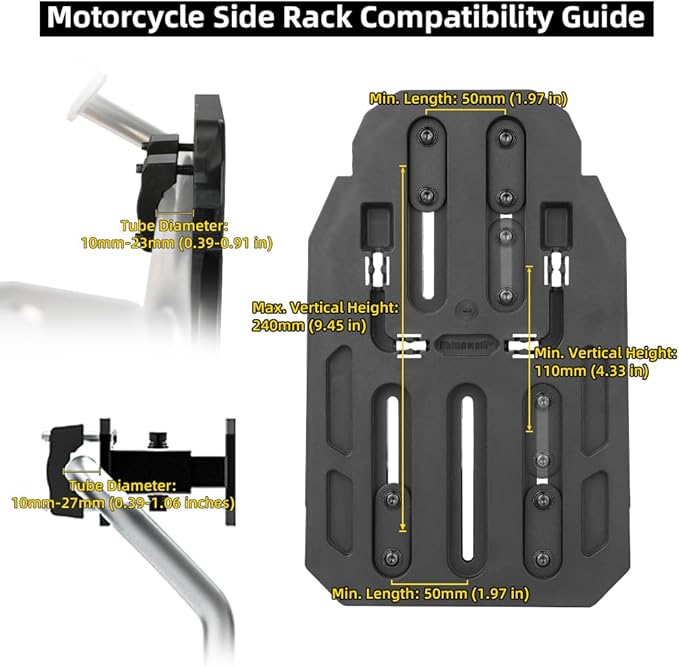 Rhinowalk Motorcycle Saddlebag 35L Waterproof, Quick Release Motorbike Side Bag