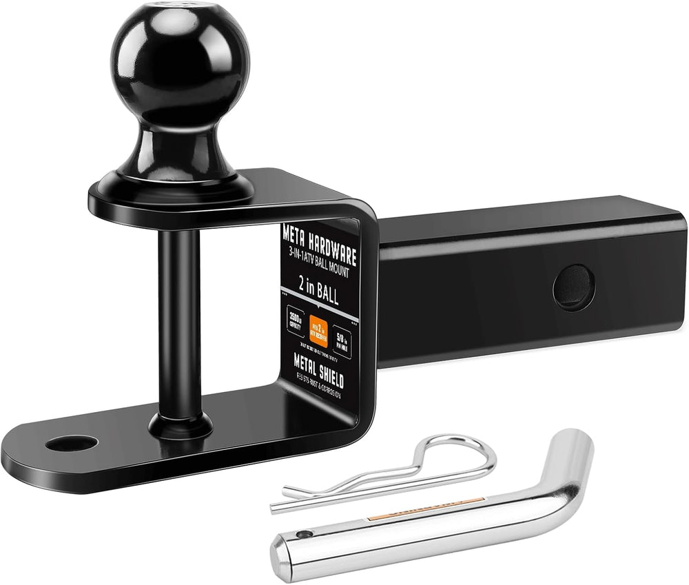 3-in-1 ATV Hitch Ball Mount Fits 2" Receiver 3500lbs GTW