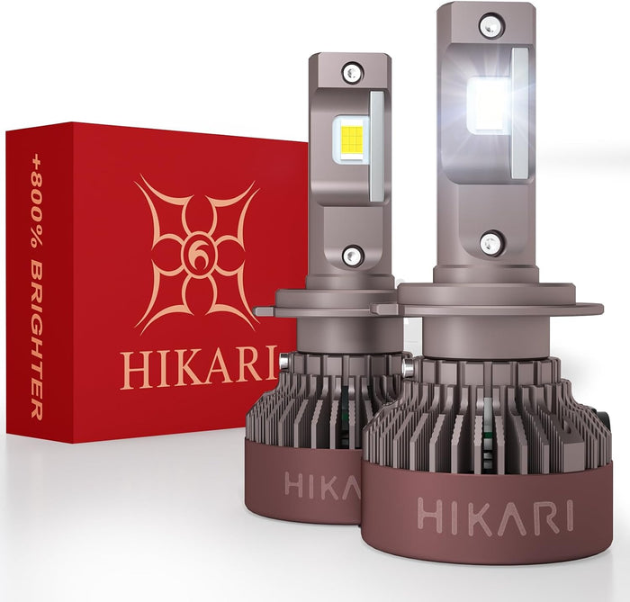 HIKARI WINGS H7 Fog light, 40000LM Pure White 6000K LED Bulbs, Plug & Play IP68 (Pack of 2)