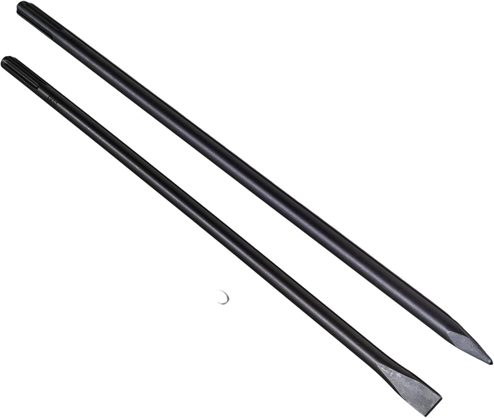 24" SDS Max Chisel Set, 1" Flat & Point Chisel