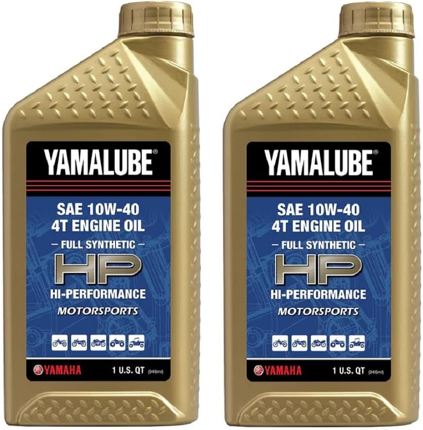 Yamaha Yamalube 10W-40 4T Full Synthetic Hi-Performance Engine Oil- 2 Quarts,...