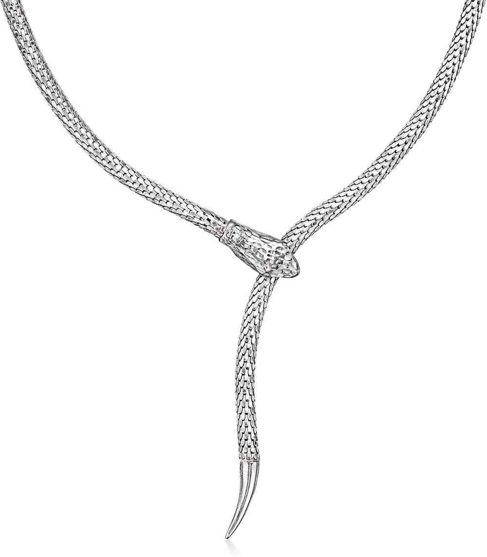 Ross-Simons Italian Sterling Silver Adjustable Snake Necklace