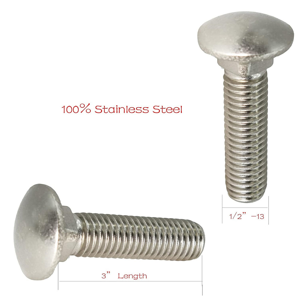 SANTIE 1/2-in x 3-in Stainless Carriage Bolt