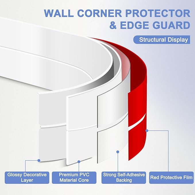Wall Corner Protector Moulding Trim Peel and Stick Wall Corner Guards Trim