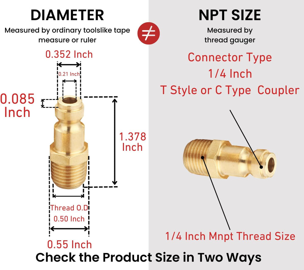 Coupler and Plug Kit (28 Piece), Automotive Type C, 1/4 Inch NPT, Solid Brass...
