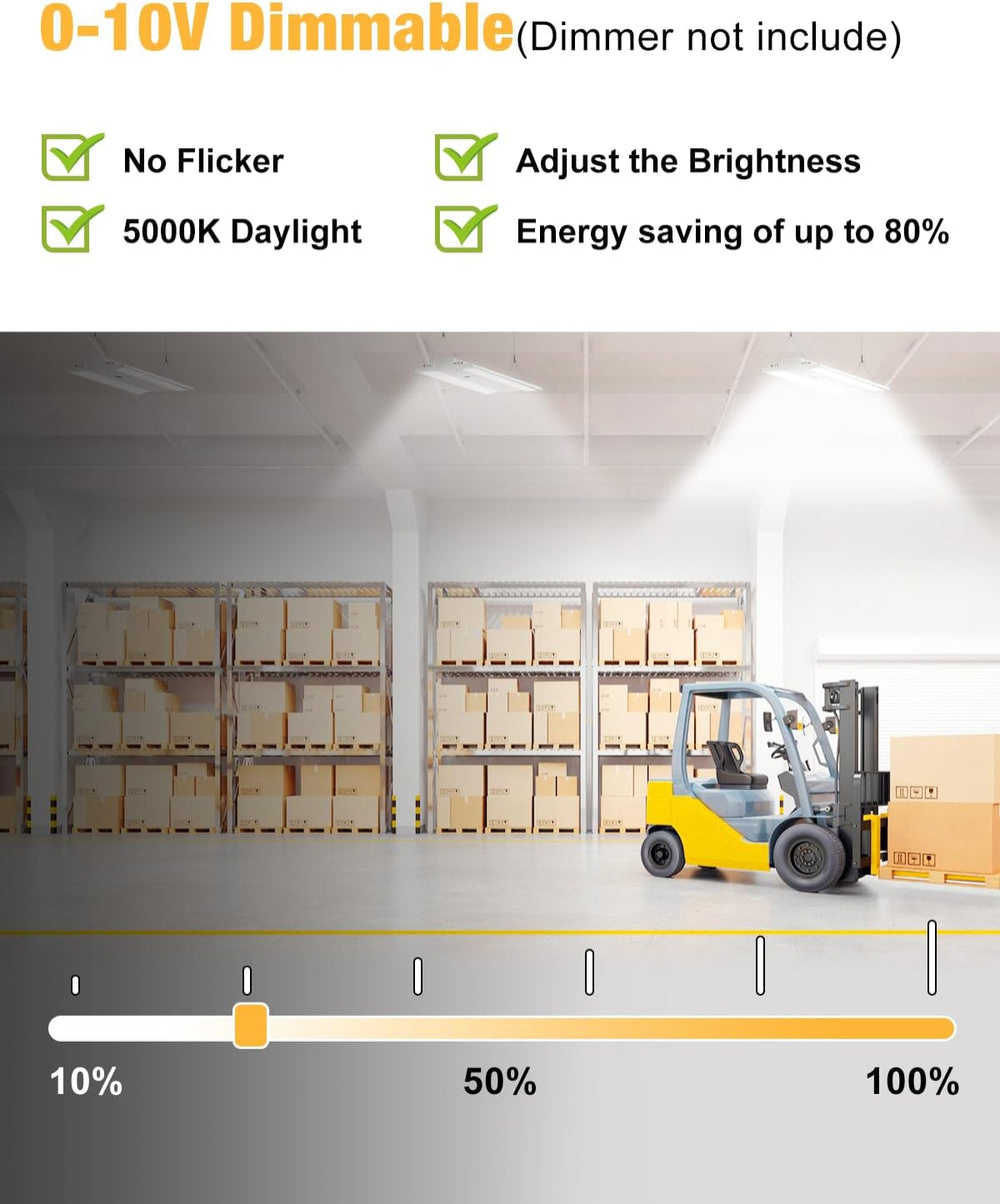 LED Linear High Bay Light, 300W 45000LM 5000K High Bay Shop Lights