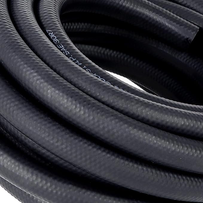 LokoCar Rubber Fuel Hose Line Push Lock 5/8" ID SAE 30R7 NBR 25ft 300PSI...