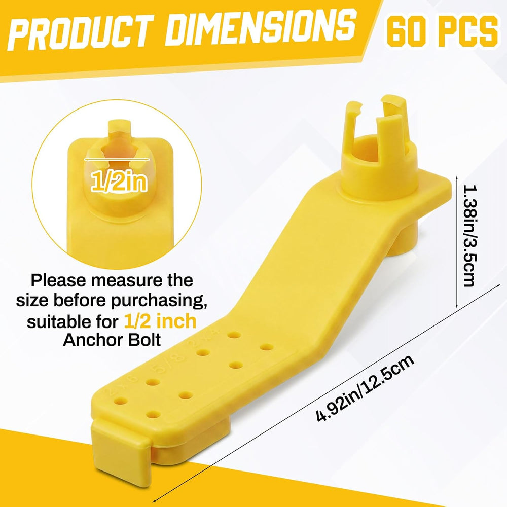 60 Pcs 1/2'' Anchor Bolt Holder Handle Saver, Accurate and Clean Inst...