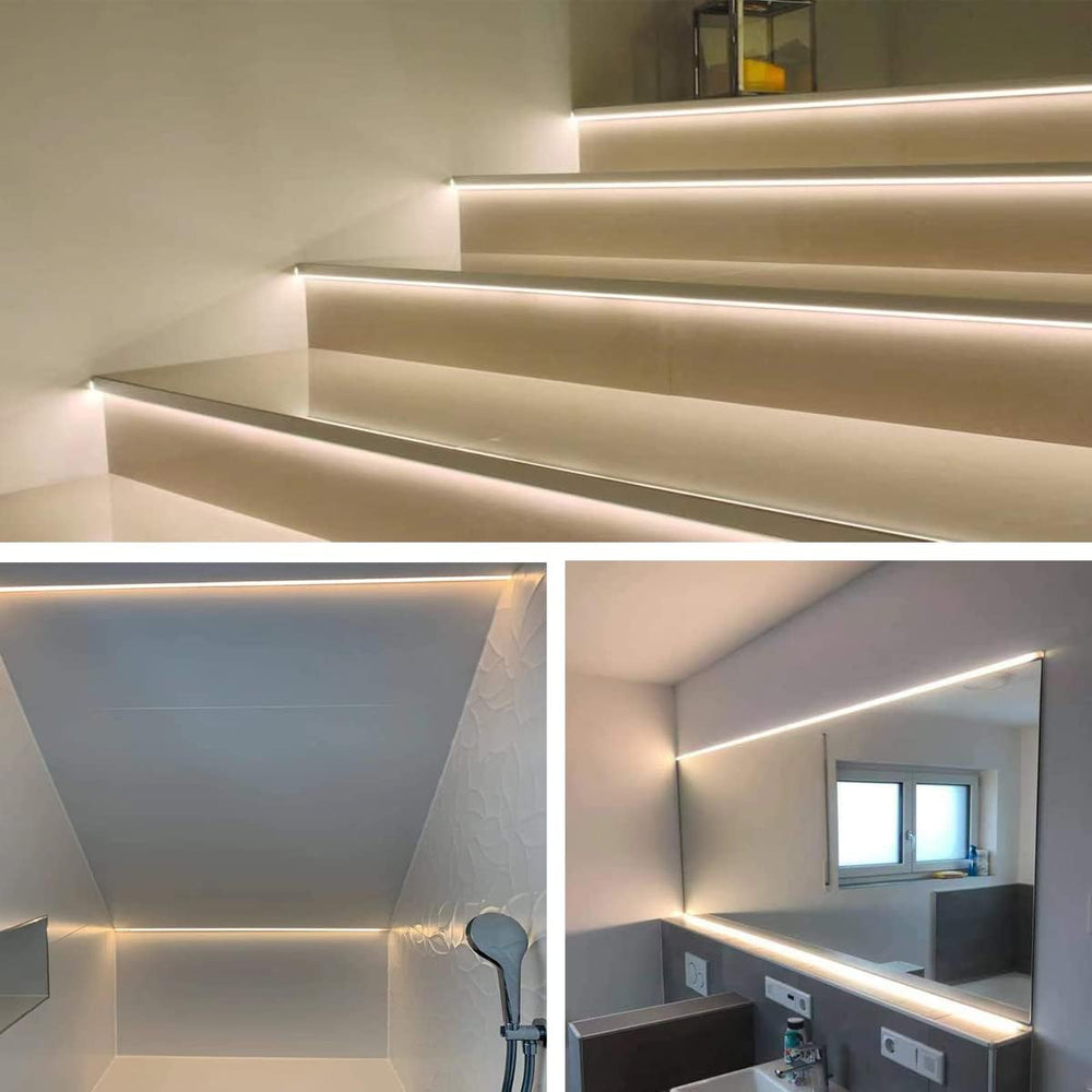 Plaster LED Channel,Trim Edge Tile Drywall LED Strip Channel 6x1m