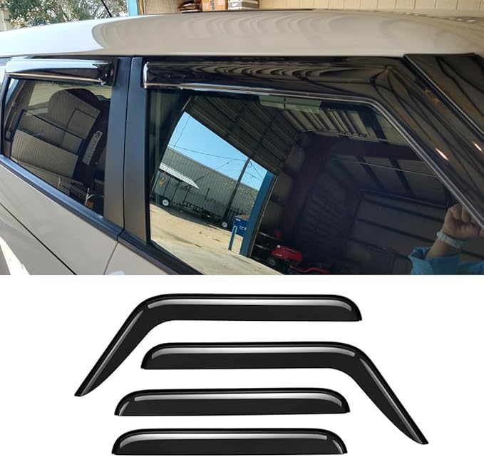 94367 Sunproof Waterproof Side Window Wind Deflector, Window Visor fit (4PCS)