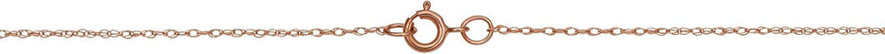 Kooljewelry Womens Chain Classic - 10k Rose Gold Dainty Rope Chain Necklace