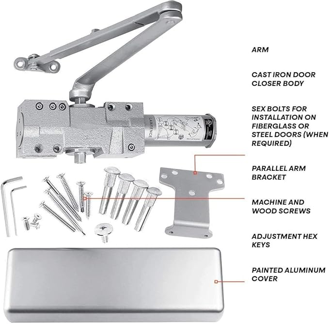 Lawrence Extra Heavy Duty Door Closer Commercial Grade 1