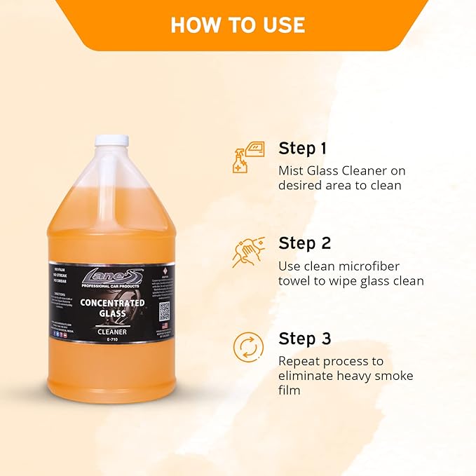 LANE'S Concentrated Auto Glass Cleaner- Window Cleaner, Windshield Cleaner-