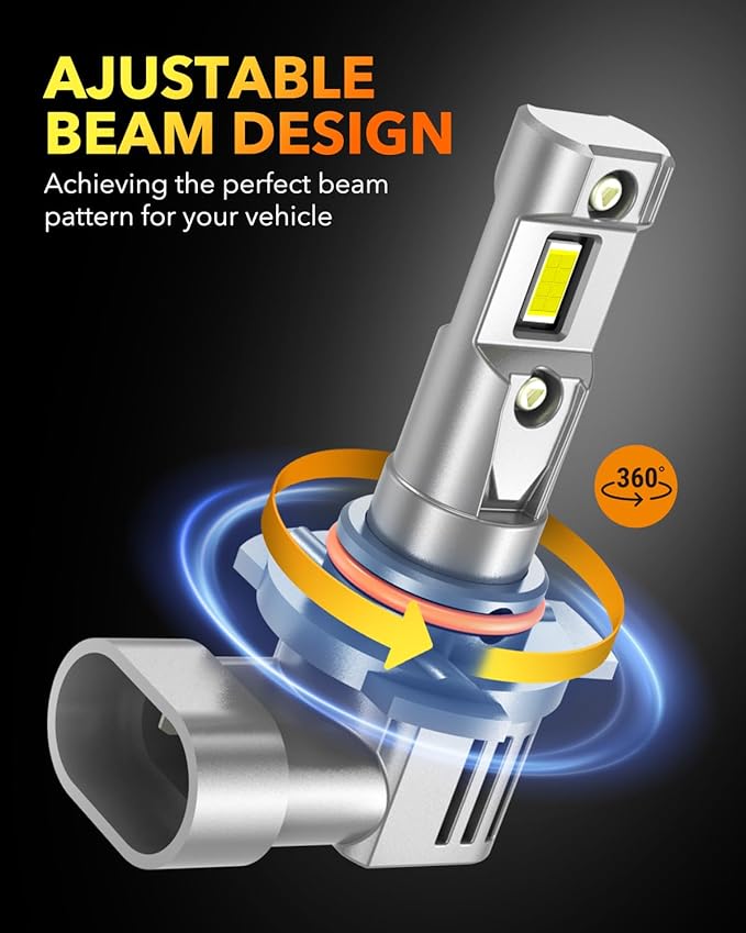 OXILAM 9012 LED Bulb HIR2 Bulb, 40000LM 60W, Ultra-Bright, 5 Min Quick Install