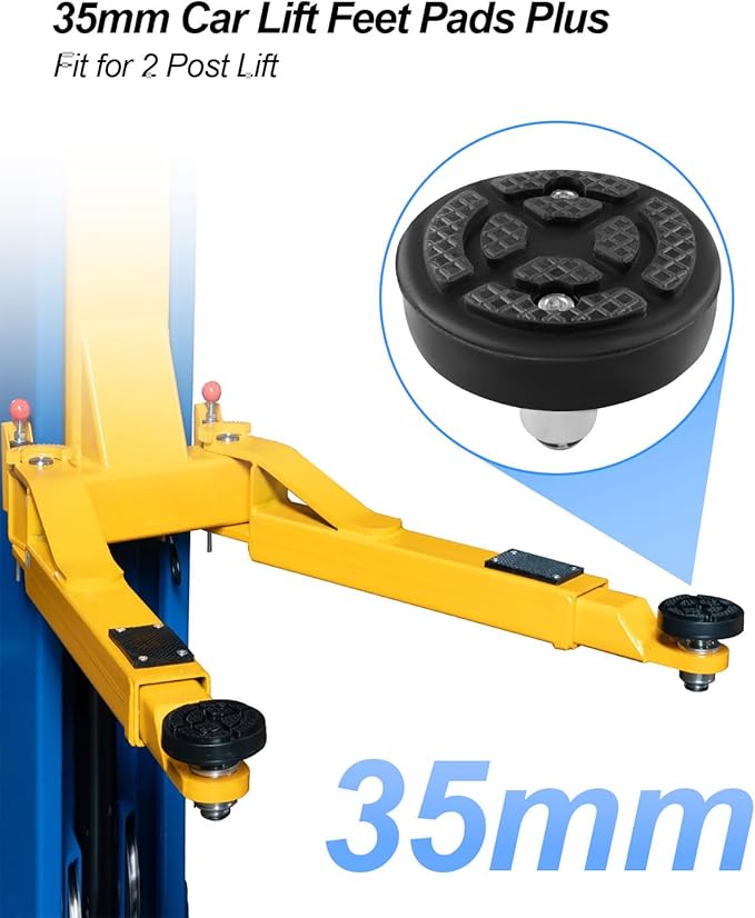 2 Pcs 35mm Car Lift Feet Pads Plus-High Heightening Rubber Feet Tray Fit