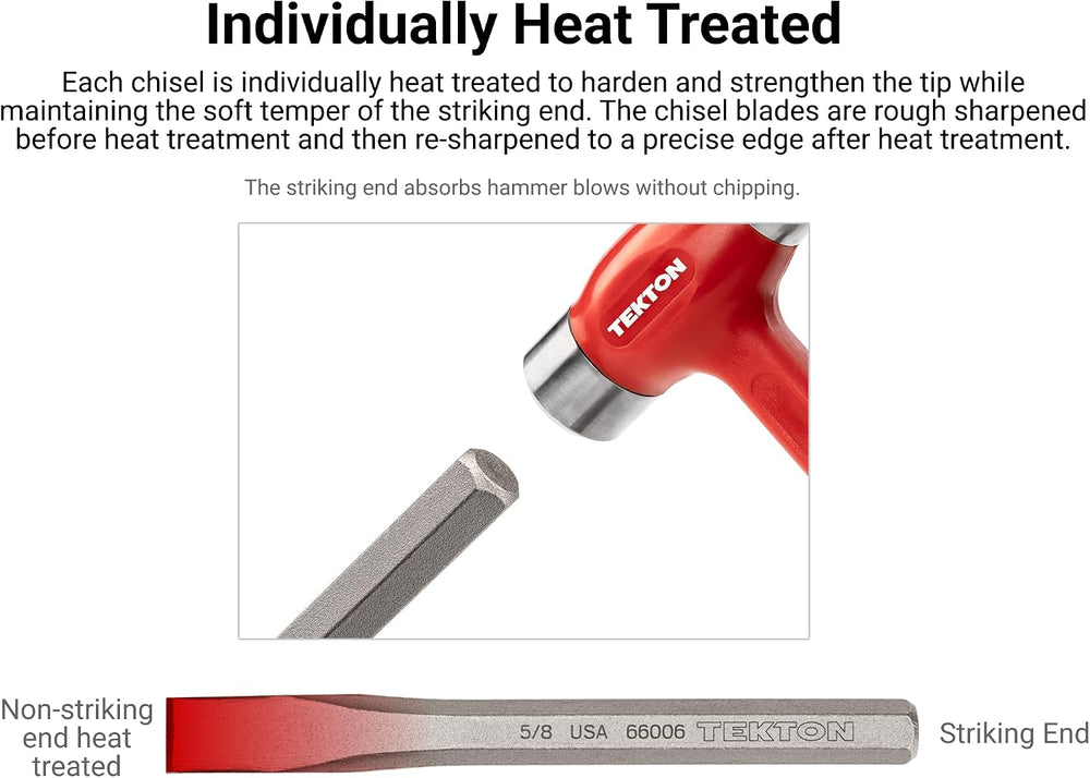 TEKTON Cold Chisel Set, 3-Piece | PNC91003