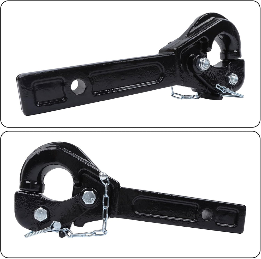 10-Ton Pintle Hitch for 2-Inch Receiver Hook Military Receiver 20000LBS Fits ...