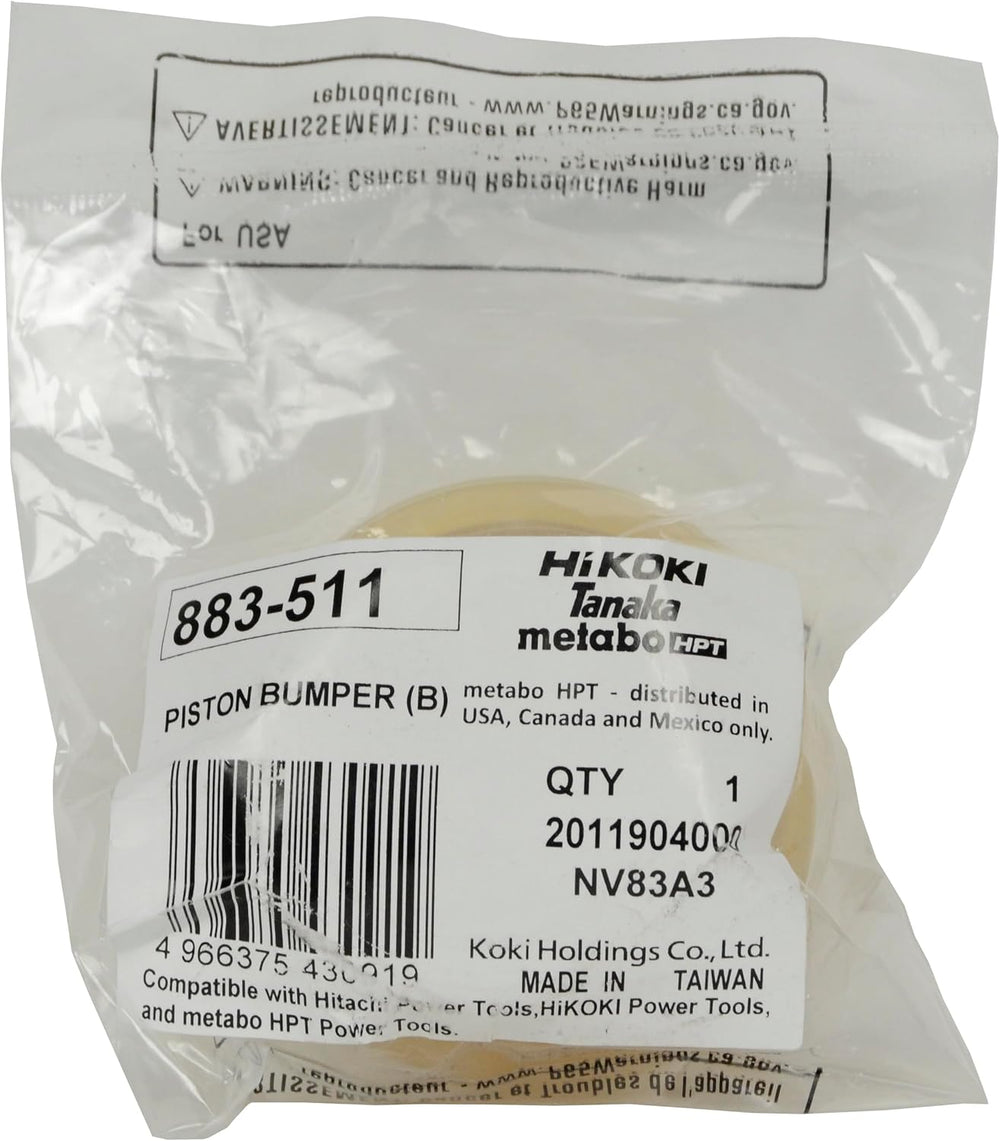 Metabo HPT 883511 Piston Bumper Replacement Part for Nailer NR83A3 (4-Pack)