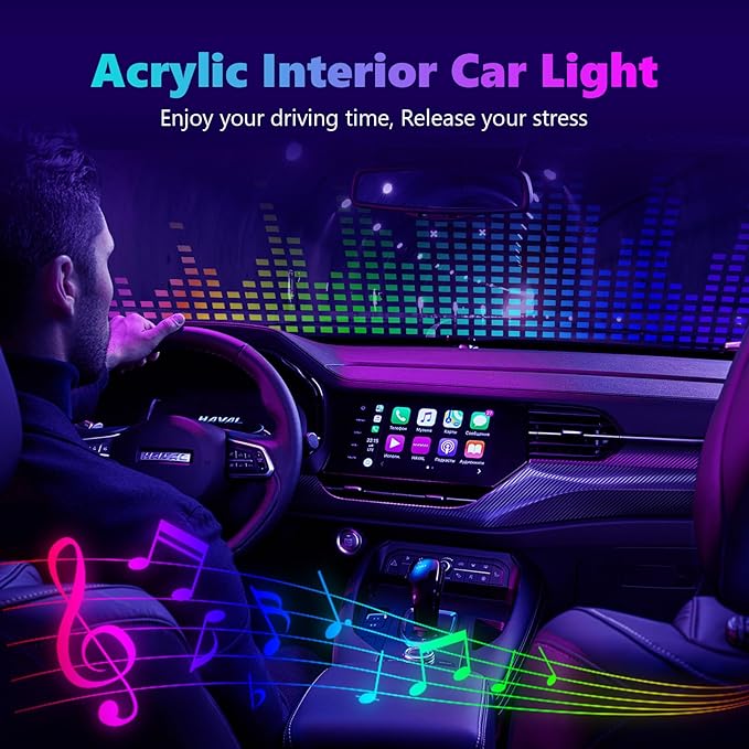 Acrylic Interior Car Light, AMKI Car LED Strip Light
