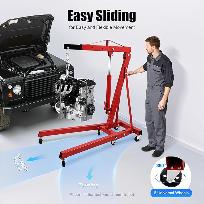 Folding Engine Hoist 1 Ton Engine Crane Lift
