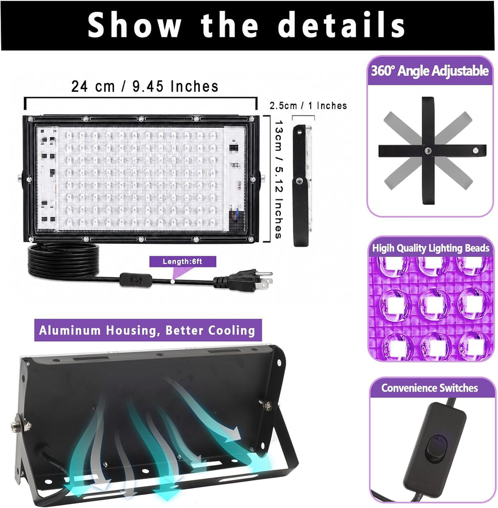 100W 3D Printer UV Resin Curing Light Kit with Dual-Power 360° Rotating Turnt...