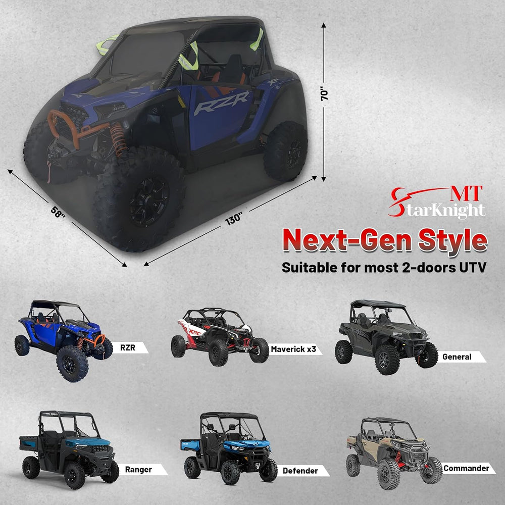 StarknightMT UTV Cover 2-3 Seater Upgraded, Heavy Duty Storage Cover Compatib...