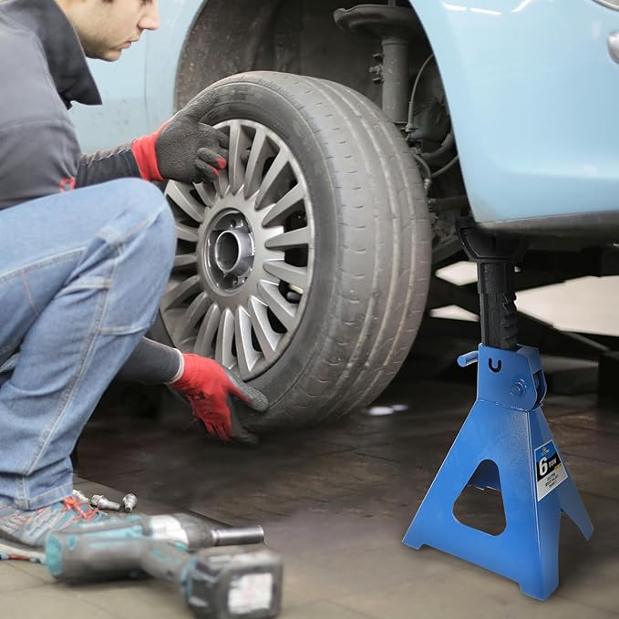 6 Ton Automotive Jack Stands, Heavy Duty Steel Car Lifting Stand