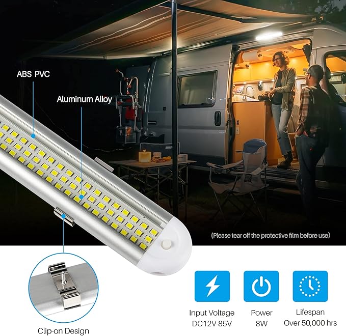 12v LED Interior Light Bar,CT CAPETRONIX 120LEDs 1500LM 8W DC 12 Volt led Str...