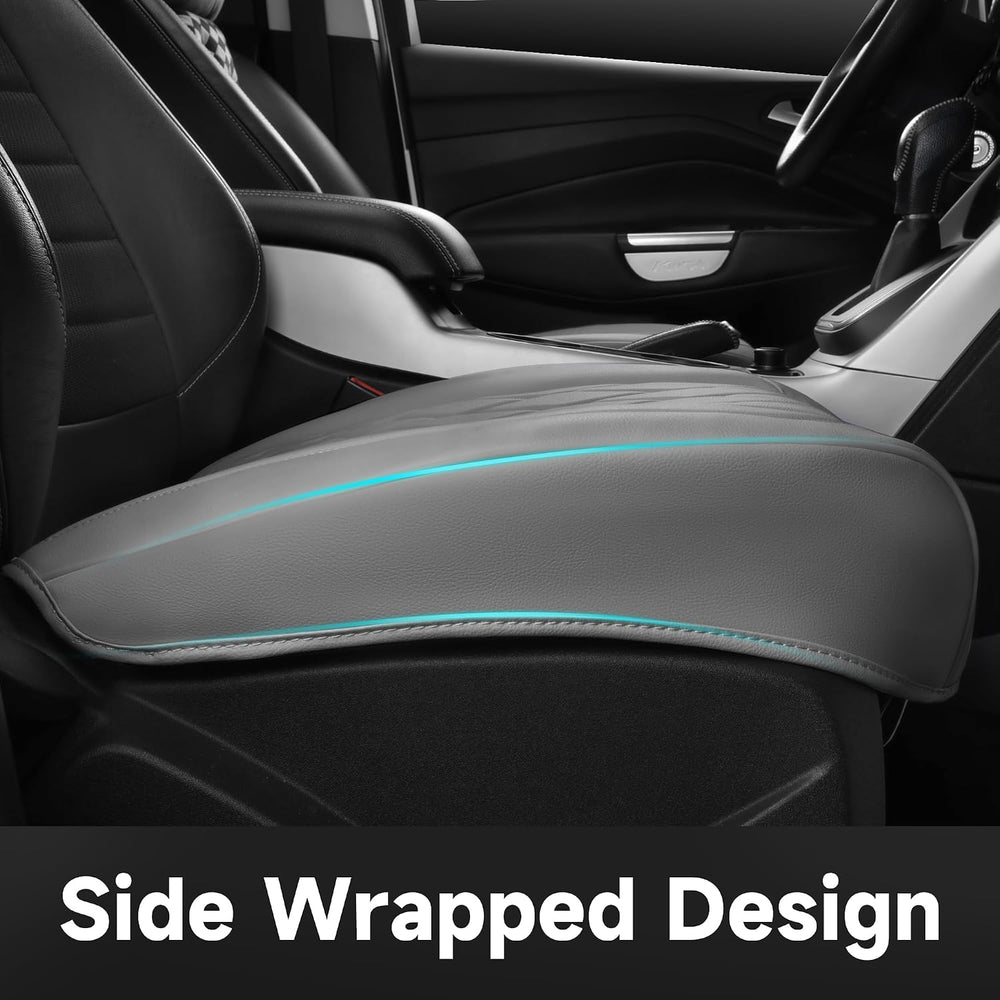 CAR PASS 2 Pack Leather Front Car Seat Covers, Bottom Seat Covers Full Wrappe...