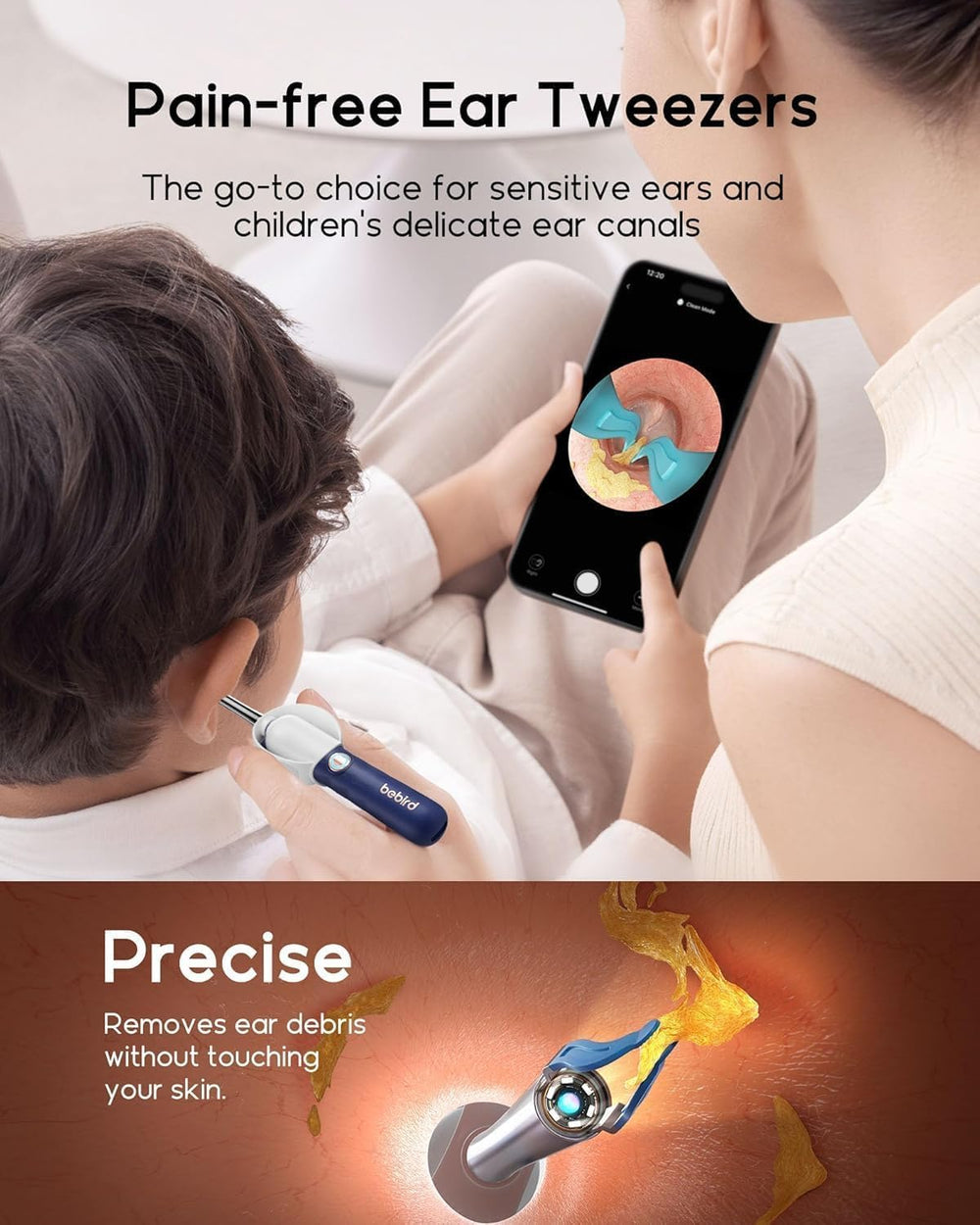 Bebird D39R Ear Wax Removal: Ear Camera with Storage Case&Painless Tweezers